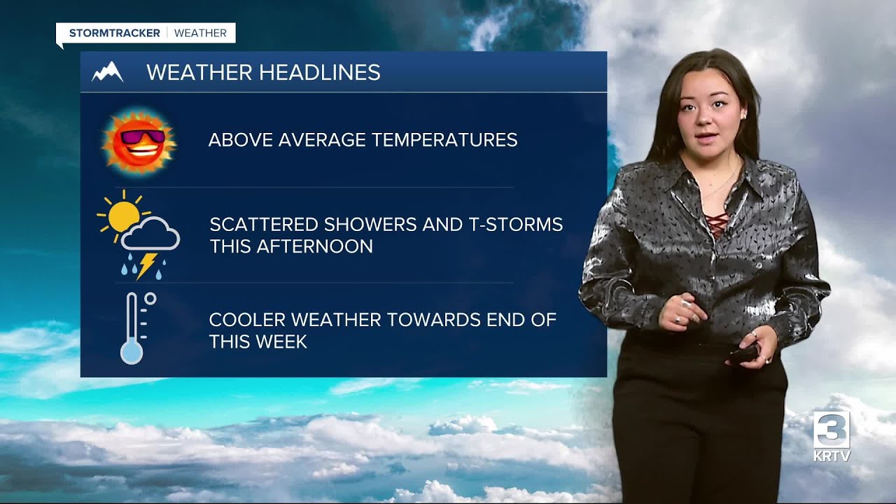 Shower and thunderstorm chances begin - YouTube