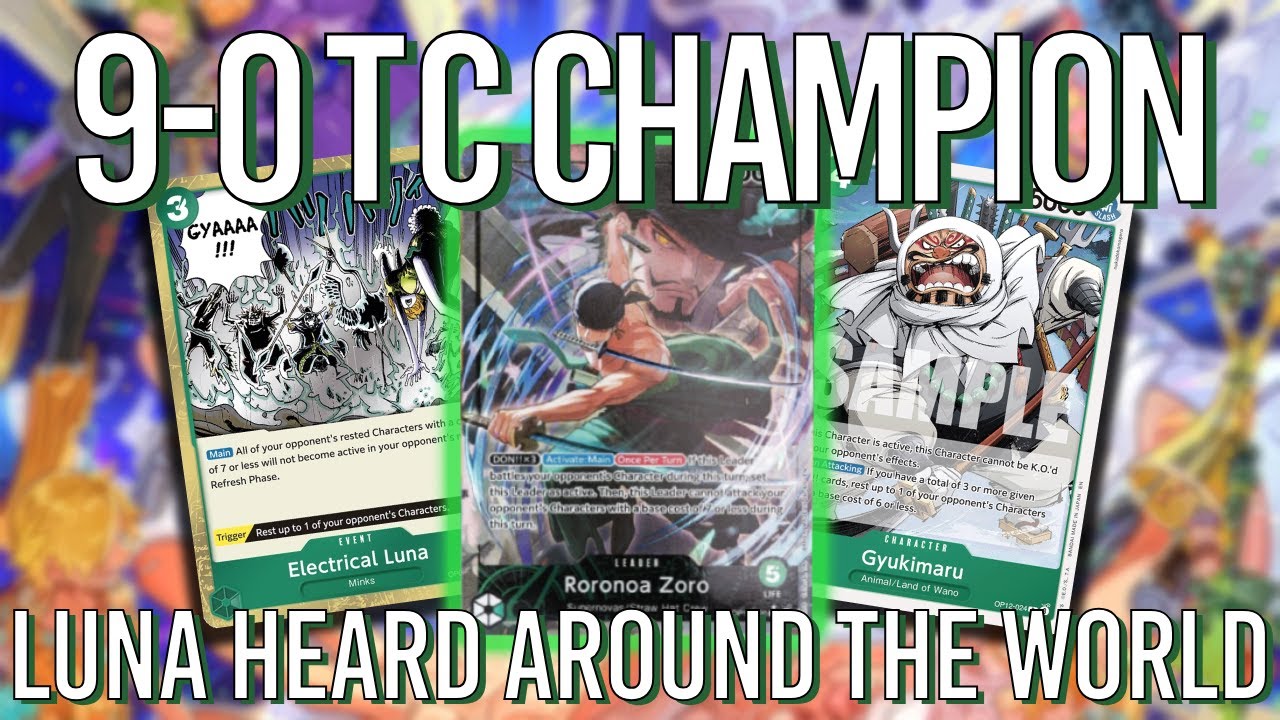 【OP-12】Treasure Cup Champion! 9-0 Carta Magica Green Zoro w/ Spicy Tech! Luna Heard Around The World