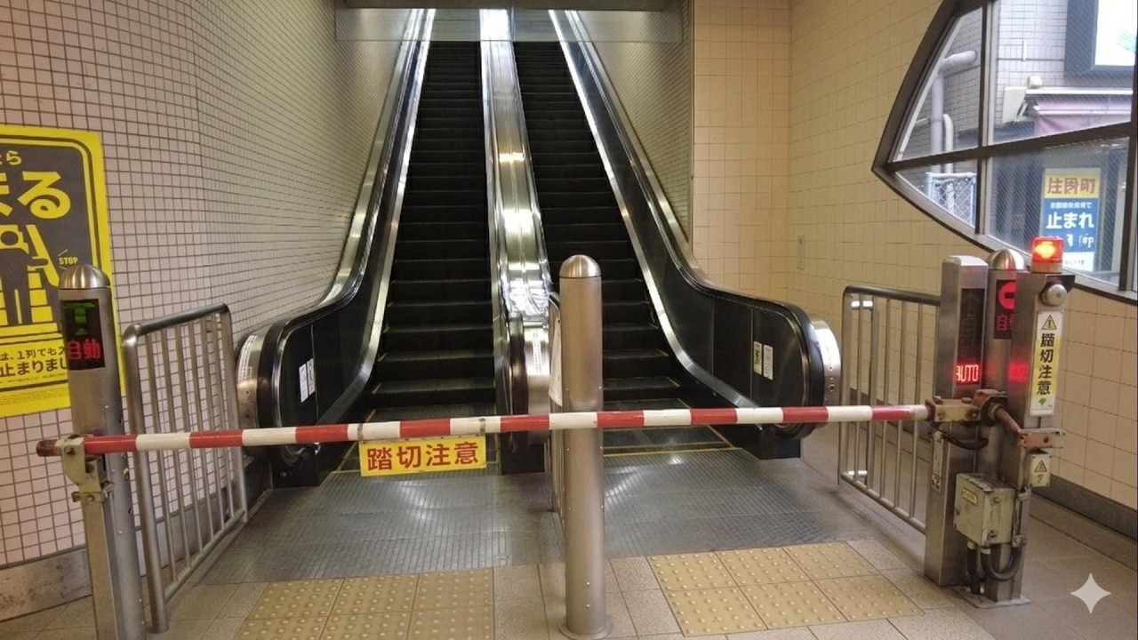 2X エスカレーター 梅ヶ丘駅から豪徳寺駅へ 小田急線