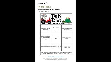 Summer Reading Program Week 3 - ages 4-11 June 23, 2021