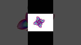 18 Use python to draw three dimensional petals with changing colors and sizes  #pythontutorial #logo