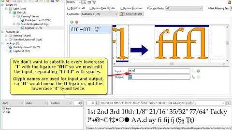 FontCreator 10 1 Adding OpenType Features