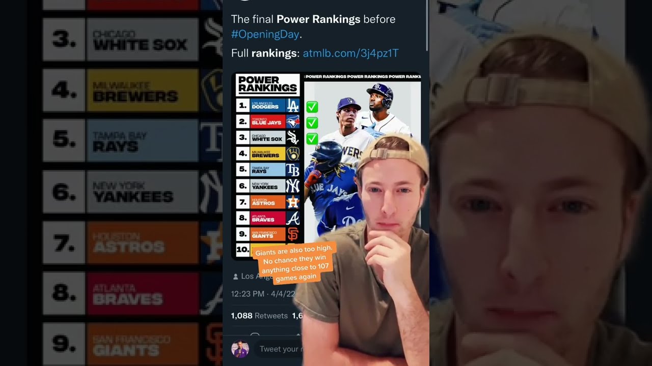 MLB Opening Day Power Rankings! ⚾ 