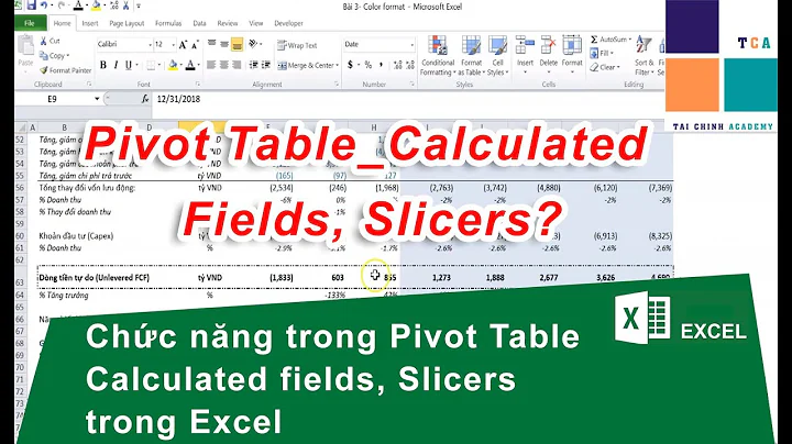 Chức năng Calculated fields, Slicers trong Pivot Table