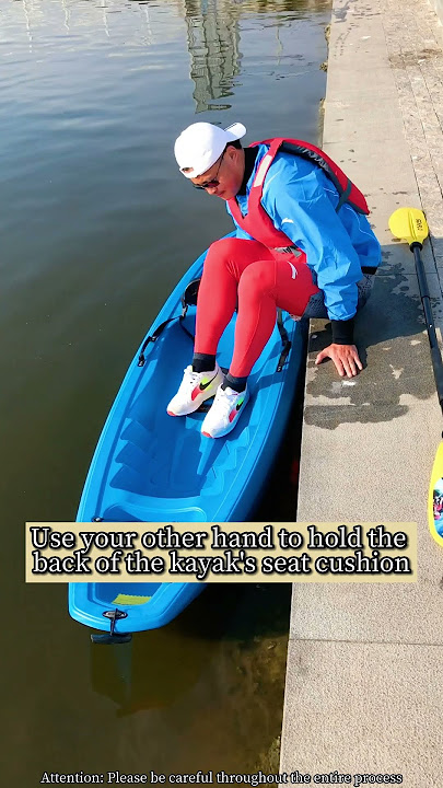 SEAFLO KAYAK // How to get on the sit on top kayak?