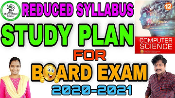 12th  Computer Science Study Plan for Public Exam  2021|Reduced syllabus |Instruction|