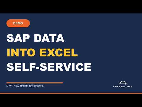Pull SAP Data into Excel for Self-Service Analytics | DVW Flow Tool