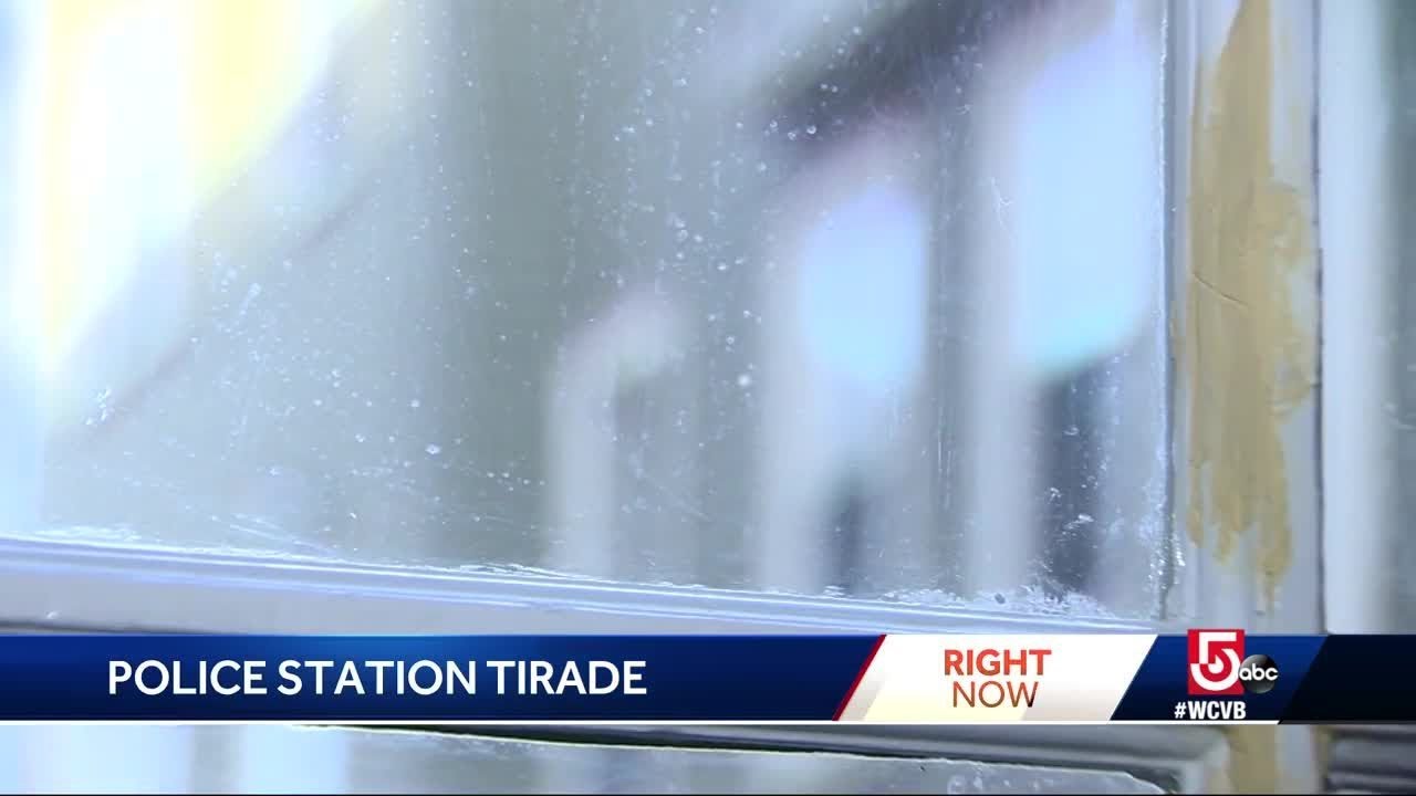 Woman bashes police station windows upon learning friend held without bail, officials say