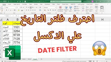 احترف فلتر التاريخ علي الاكسل #اوفيس #excel #exceltips #exceltricks #اكسل