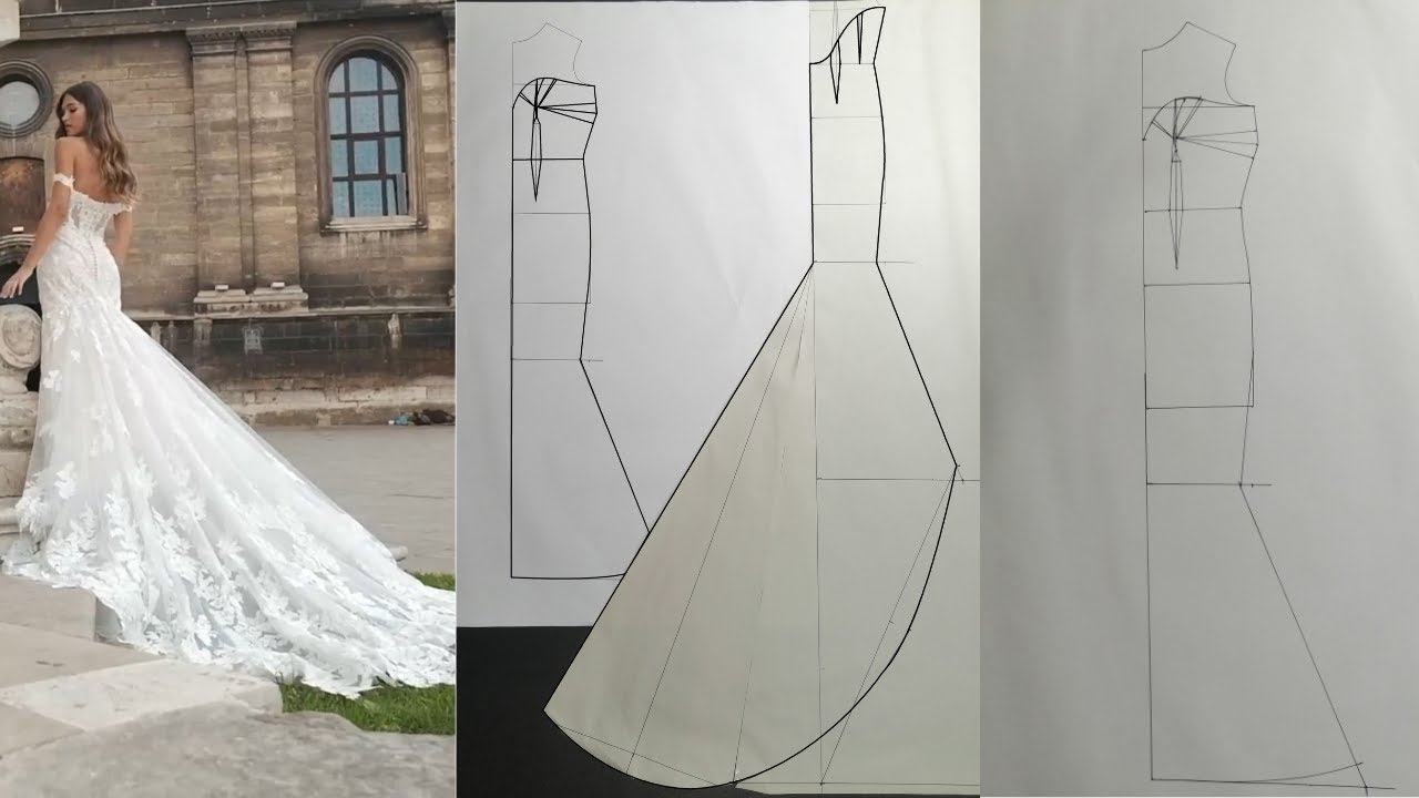 Crea paso a paso un patron de  Vestido Corte Sirena con Godets | Patronaje Alta Costura