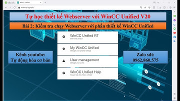 Tự học thiết kế Webserver với WinCC Unified - Bài 2: Kiểm tra Webserver với phần mềm WinCC Unified