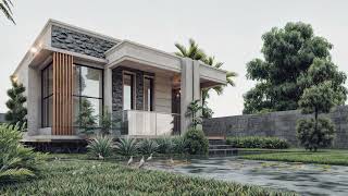 Functional Small House Design | 1 Bedroom Home with Patio &amp; Pool | Space Ideas