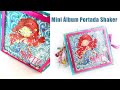 Mini Álbum Sirenita, Mermaid con Portada Shaker