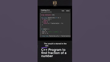 C++ Program to find the Factorial of a Number || c++ programming #coding