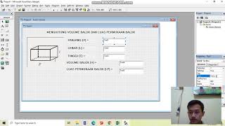 Menghitung Volume Balok di program visual basic