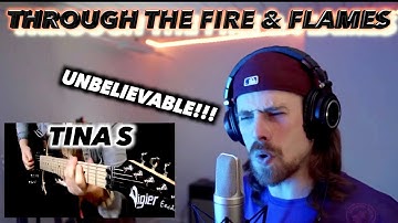 TINA S playing "Through The Fire And Flames" by DRAGONFORCE is UNBELIEVABLE!!! | FIRST REACTION!