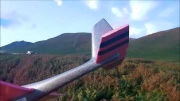 Lidl XL glider on  Rhossili beach at sunset on a windy evening