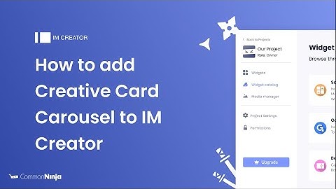How to add a Creative Card Carousel to IM Creator