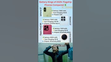 Apple vs Android flagship battery comparison😂 #ytshorts #shortsfeed #navsatech #shorts #iphone17pro