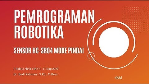 Sensor ultrasonik KW (HC-SR04) dengan pemindai arah pada Robot Beroda (Pemrograman Robotika #11)