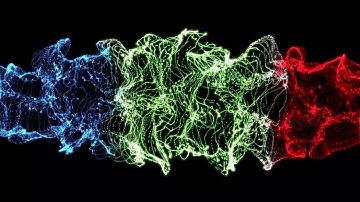 Colorful Neon abstract string particle Animation Background , No Copyright || VJ loop