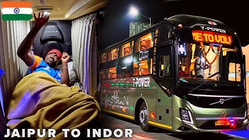 $20 Indian Luxury Sleeper Bus |  Jaipur to Indore 🇮🇳