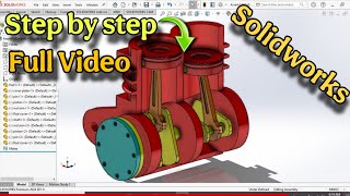 How to Make a 2 Cylinder Engine in SolidWorks | Full Assembly Tutorial