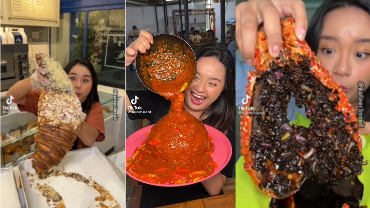croissant terbesar di dunia 😱 kumpulan video tiktok makanan|| @KULINER.1MENIT