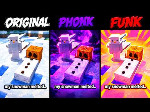 Oh No… My Snowman Is MELTING! ☃️💀 | Original vs Funk vs Phonk