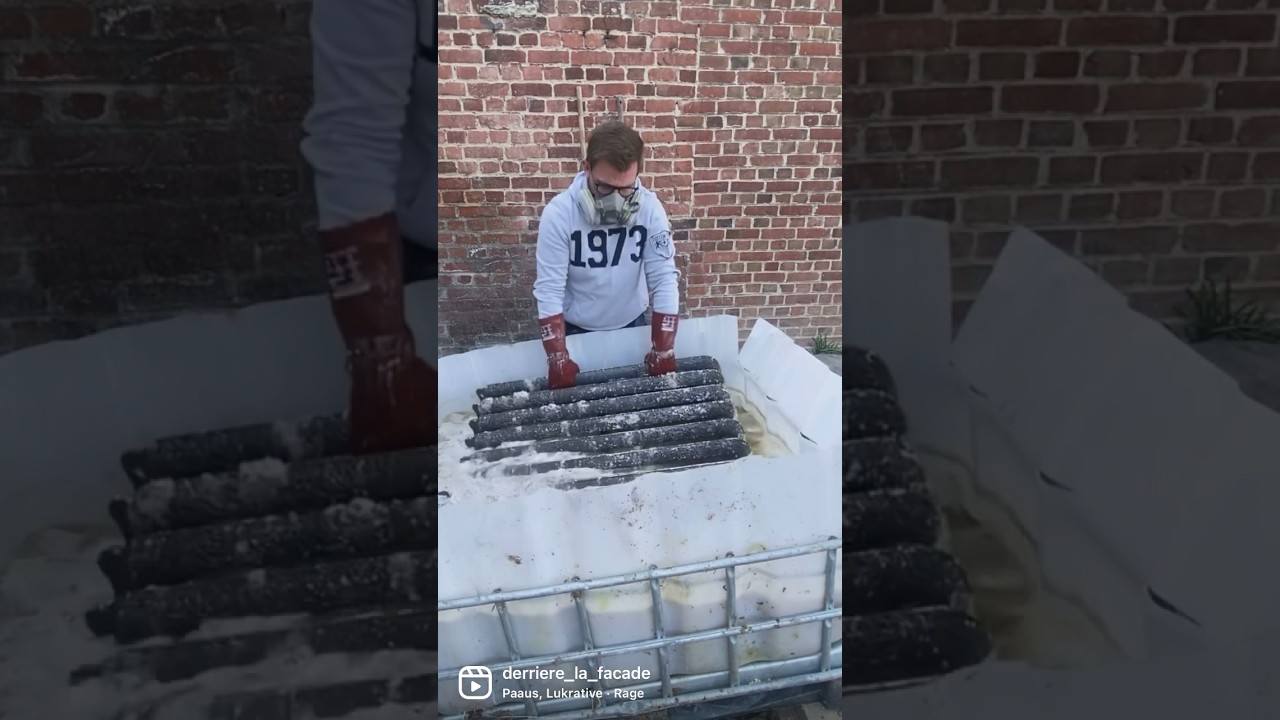 Décapage d’un radiateur en fonte par bain de soude 