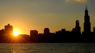 Chicago Skyline Sunset