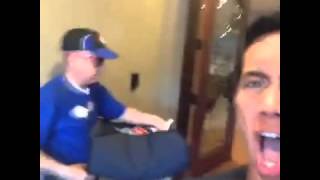 The proper way to greet the Pizza guy - Chad Jaxon Perez Vine