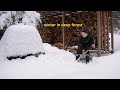 winter life in the woods. 標高1800m、冬の森暮らし|雪かき、薪割り、キャンドル作り