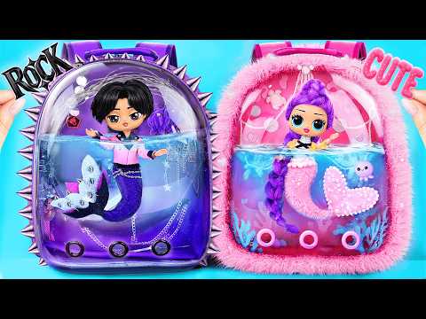 K-Pop backpack shaped like a dollhouse in the style of Rumi the Mermaid! K-Pop Warriors