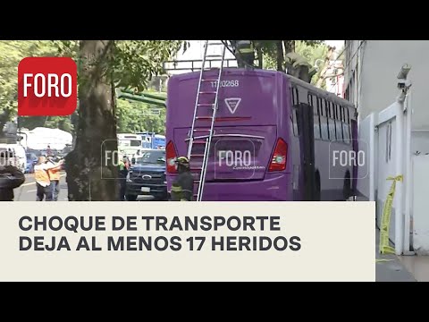 Choque de transporte público en Eje 8, CDMX - Expreso de la Mañana