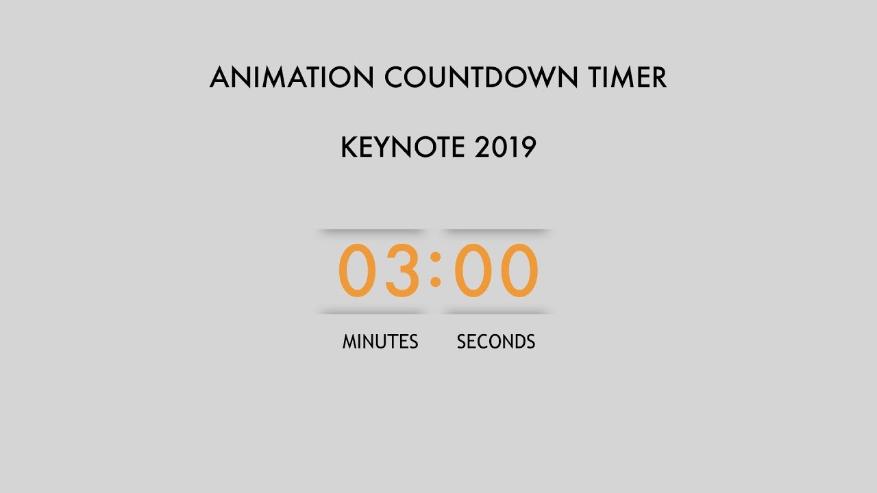 076 3 Minutes Animation Keynote Countdown Timer 2019 Principle Same as  PowerPoint #StayHome #WithMe - YouTube
