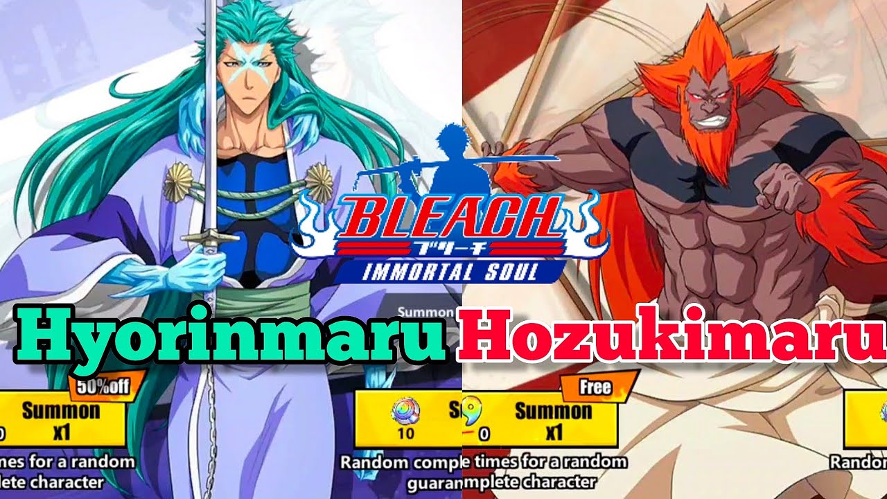 Bleach immortal soul Hyorinmaru & Hozukimaru F2P Summons YouTube