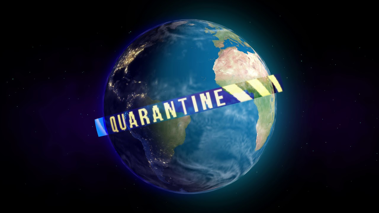 Quarantine planet Earth - No Copyright, Copyright Free Videos, 4k, 30-seconds loop, background