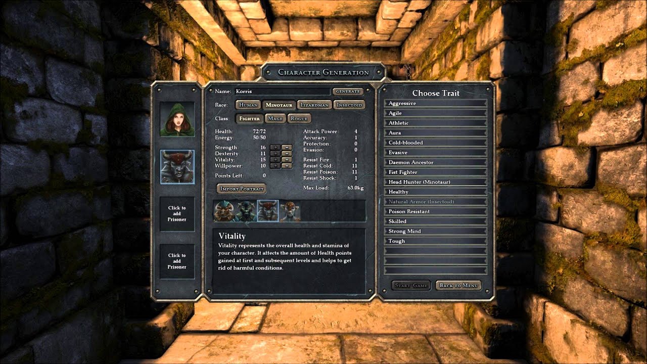Let's Play Legend of Grimrock (Blind), Part 1: Character Creation / Intro