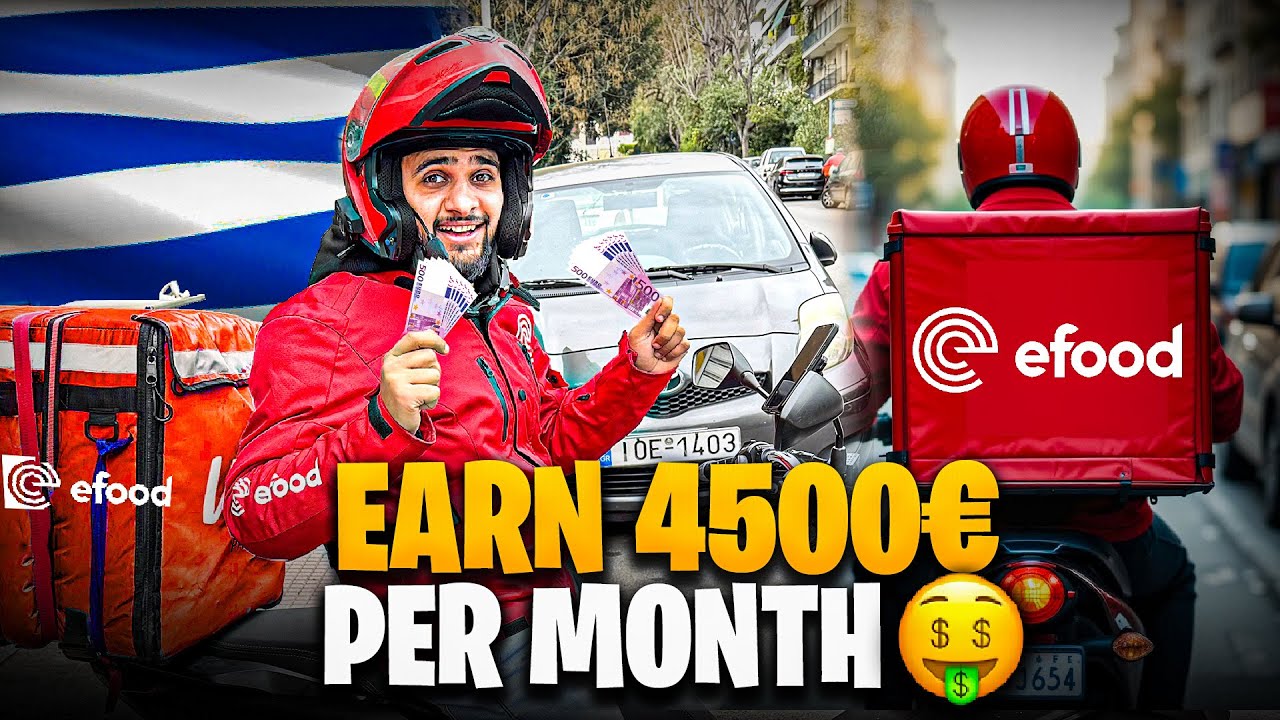 200€ Euro Per Day 🤑|| Food Delivery in Greece ||