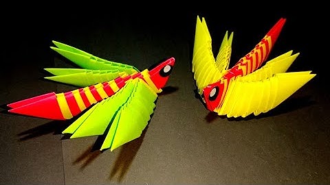 How to make a 3D Origami Dragonfly