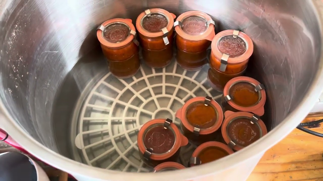 Réglage de puissance sur un stérilisateur électrique de conserves.