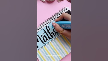 Creative 2 Layer Front Page Design for Maths ✨ #shorts #halyncalligraphy #frontpage