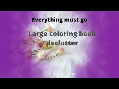 Large Coloring Book Declutter Destash - Adult Coloring