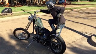 FINISHED! PART 24 HARLEY FXE SHOVELHEAD CHOP PROJECT | King and Queen Springer