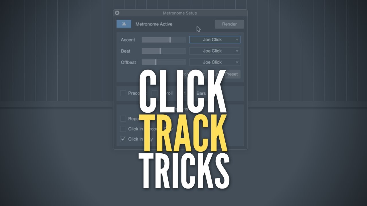 6 Click Track Tricks in #StudioOne - YouTube