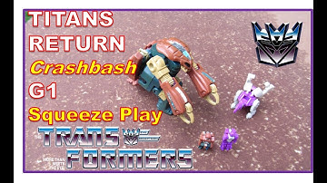 TRANSFORMER Toy Demo: TITANS RETURN Crashbash & GEN.1 Squeeze Play (Raw video)