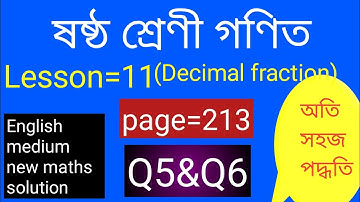 Class 6 maths Lesson 11 page 213 Q5 Q6 solution in English and Assamese language