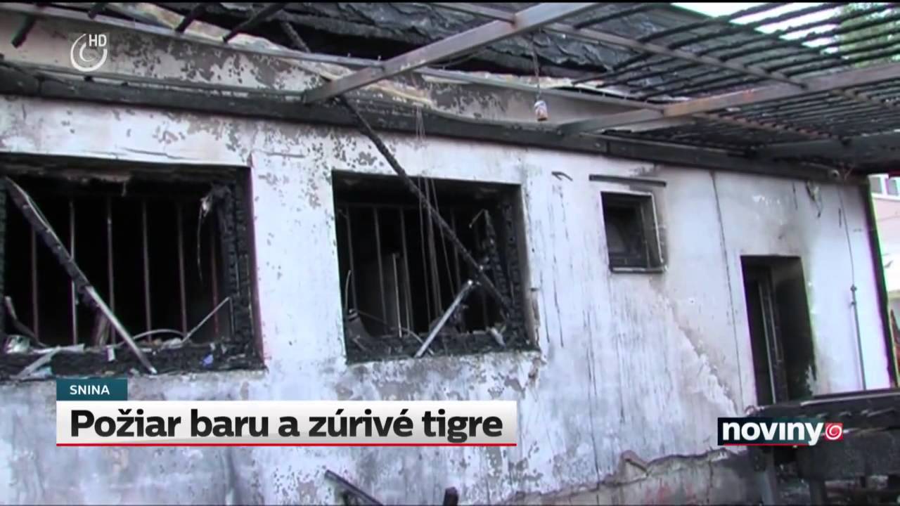 Požiar baru // Snina