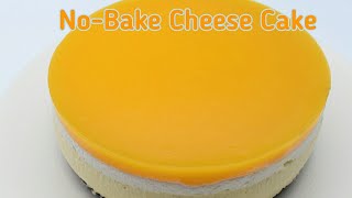 No-Bake Mango Cheesecake Recipe\/Mango Cheese Cake with Homemade cheese cream by Kitchen Menu.